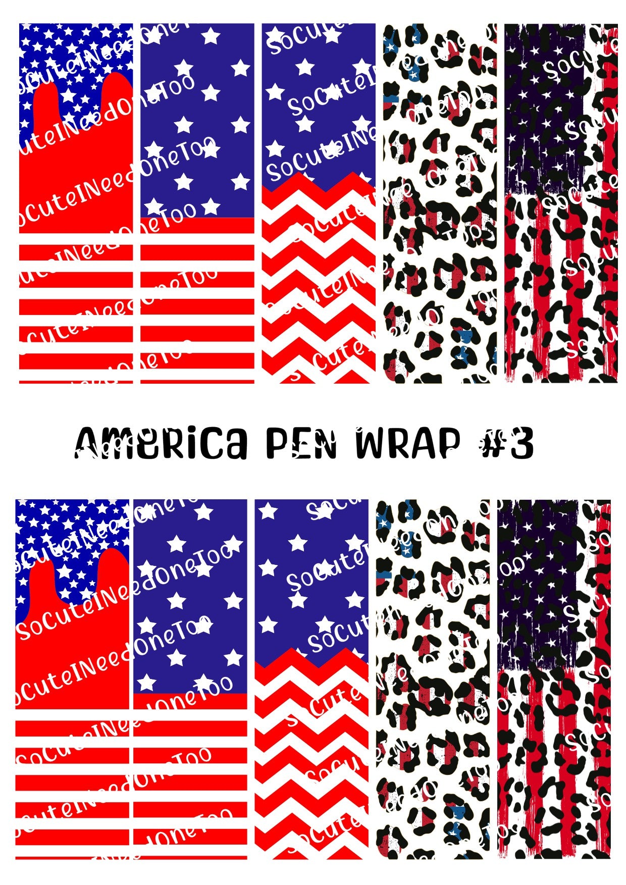 America Pen Waterslide Wraps #3 - SoCuteINeedOneToo