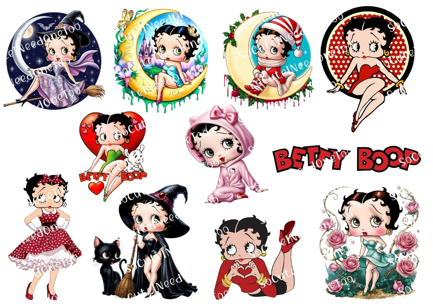 Calcomanías para toboganes acuáticos de Betty Boop