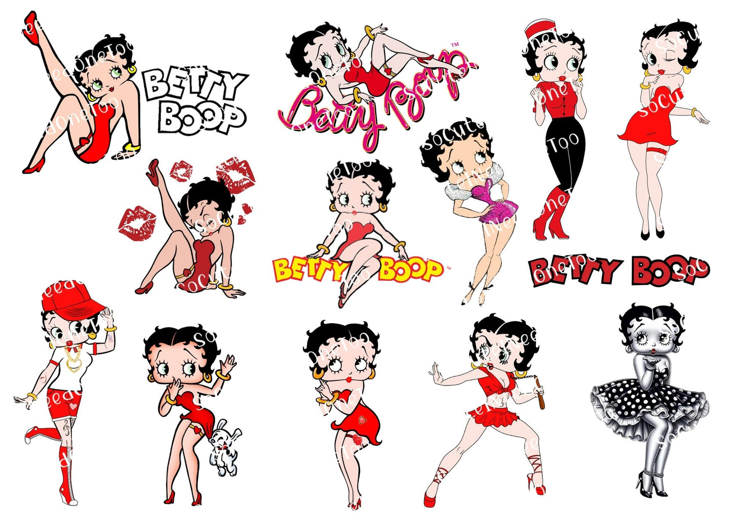 Calcomanías para toboganes acuáticos de Betty Boop