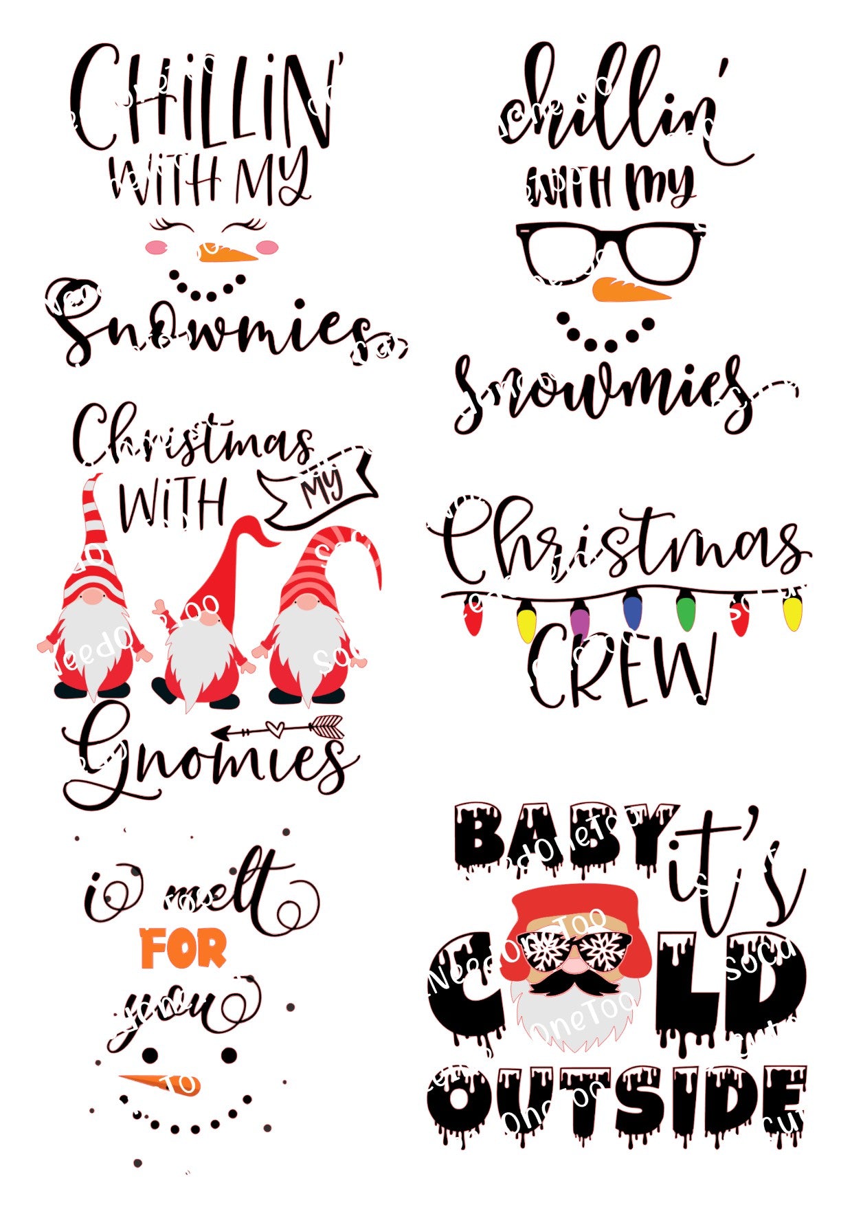 Christmas #22 Waterslide Decals - SoCuteINeedOneToo
