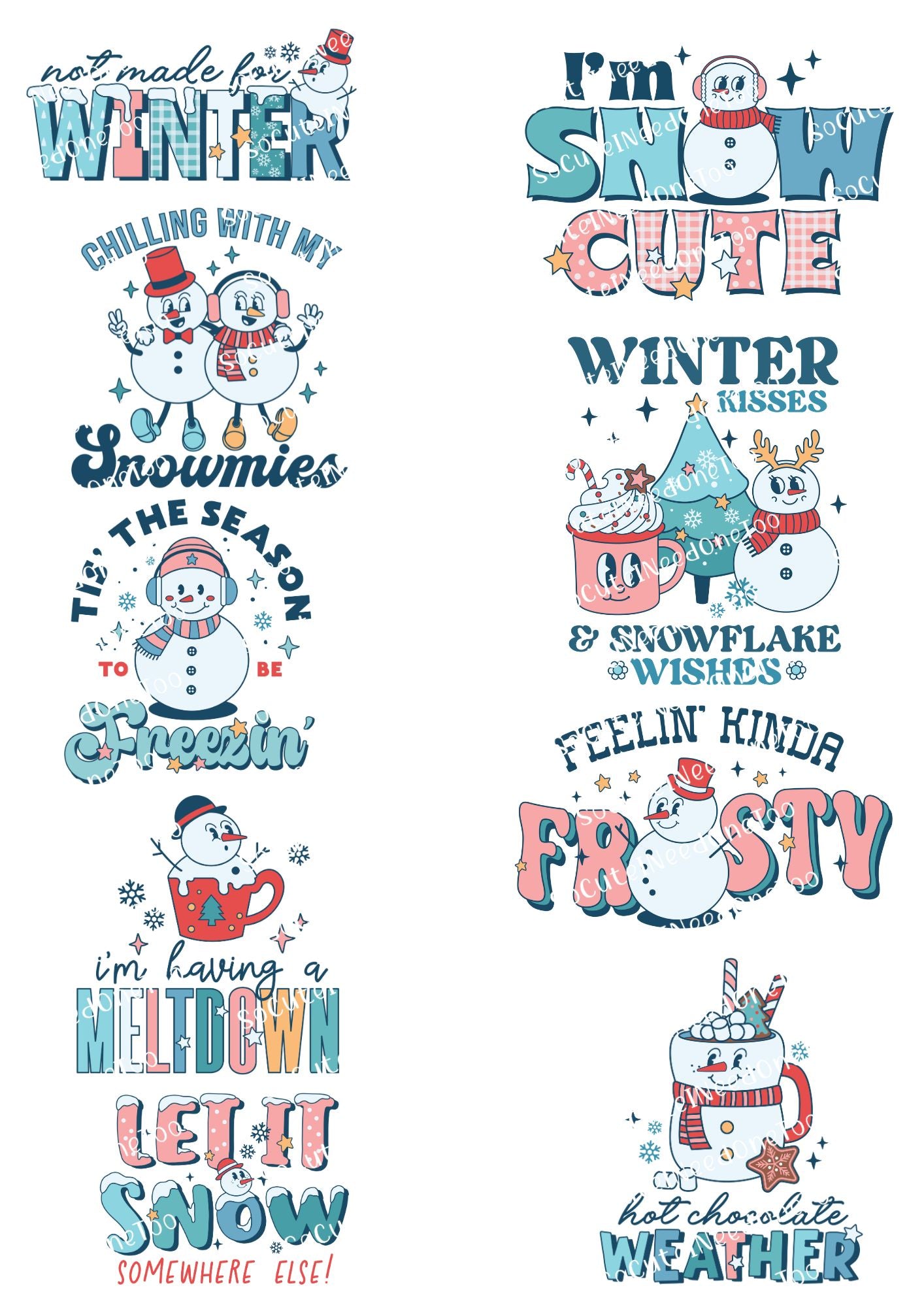 Christmas - Snowman Selection - SoCuteINeedOneToo