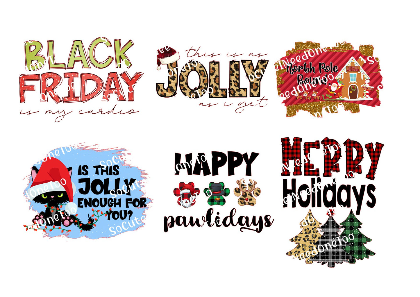 Christmas #11 Waterslide Decals - SoCuteINeedOneToo