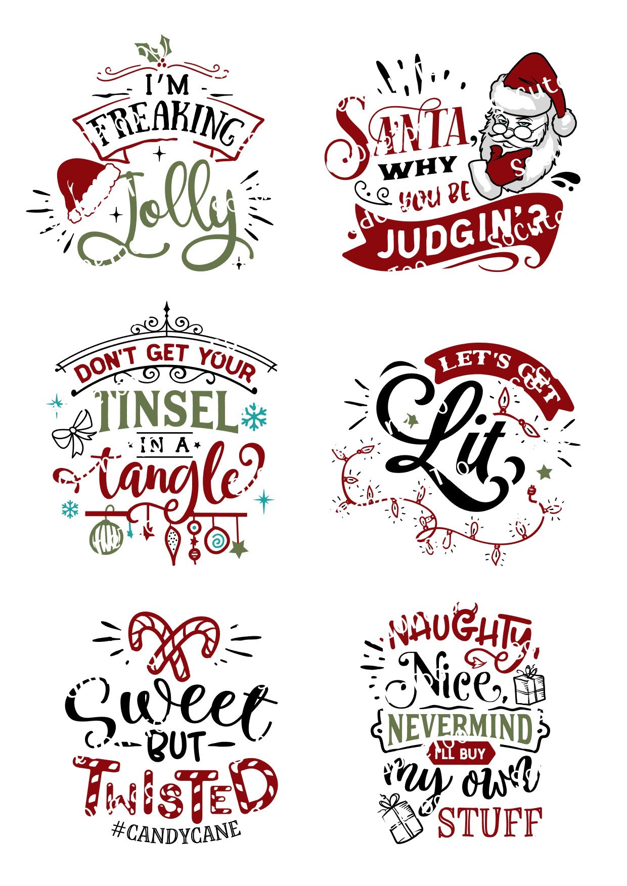 Christmas #12 Waterslide Decals - SoCuteINeedOneToo