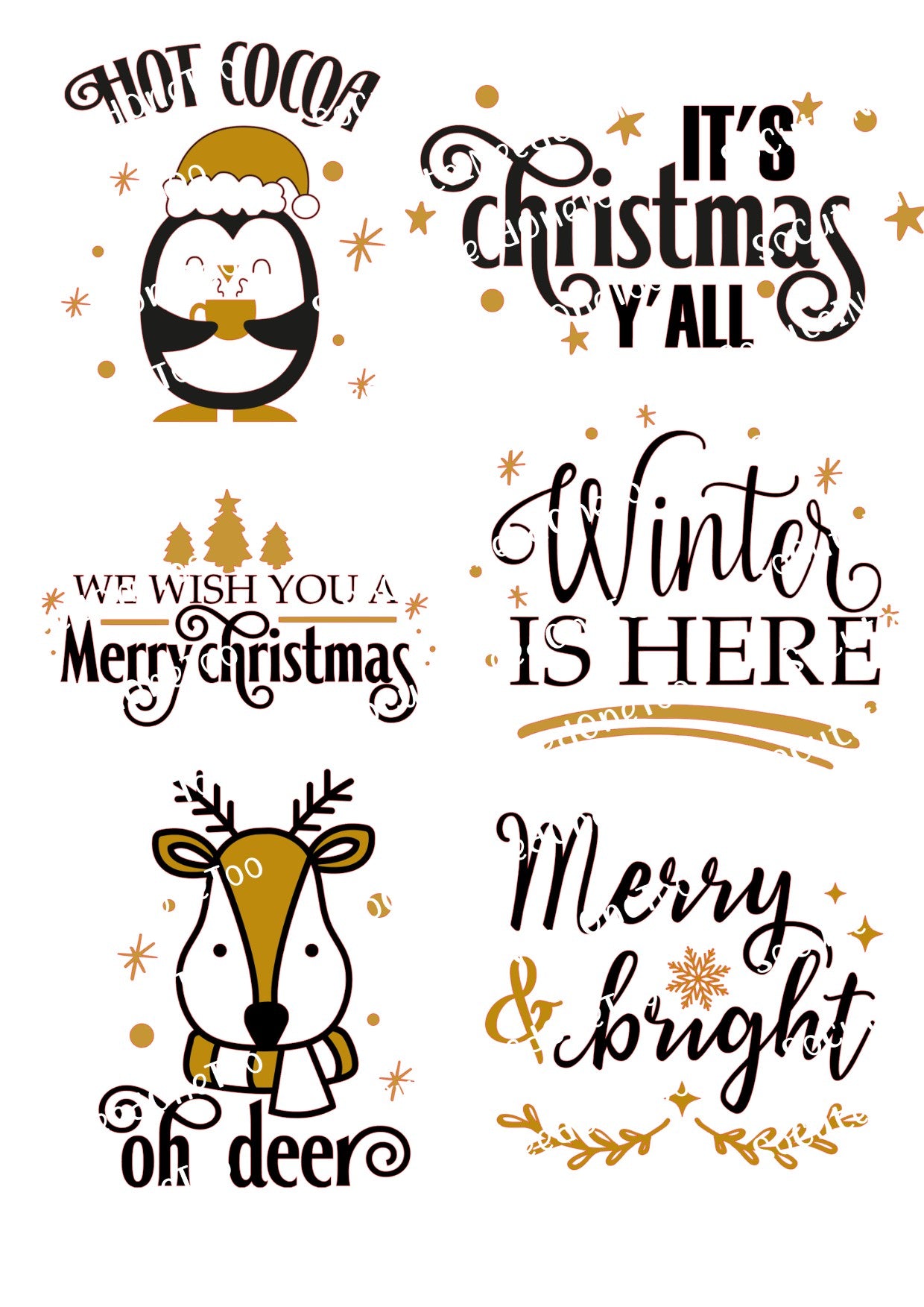 Christmas #13 Waterslide Decals - SoCuteINeedOneToo