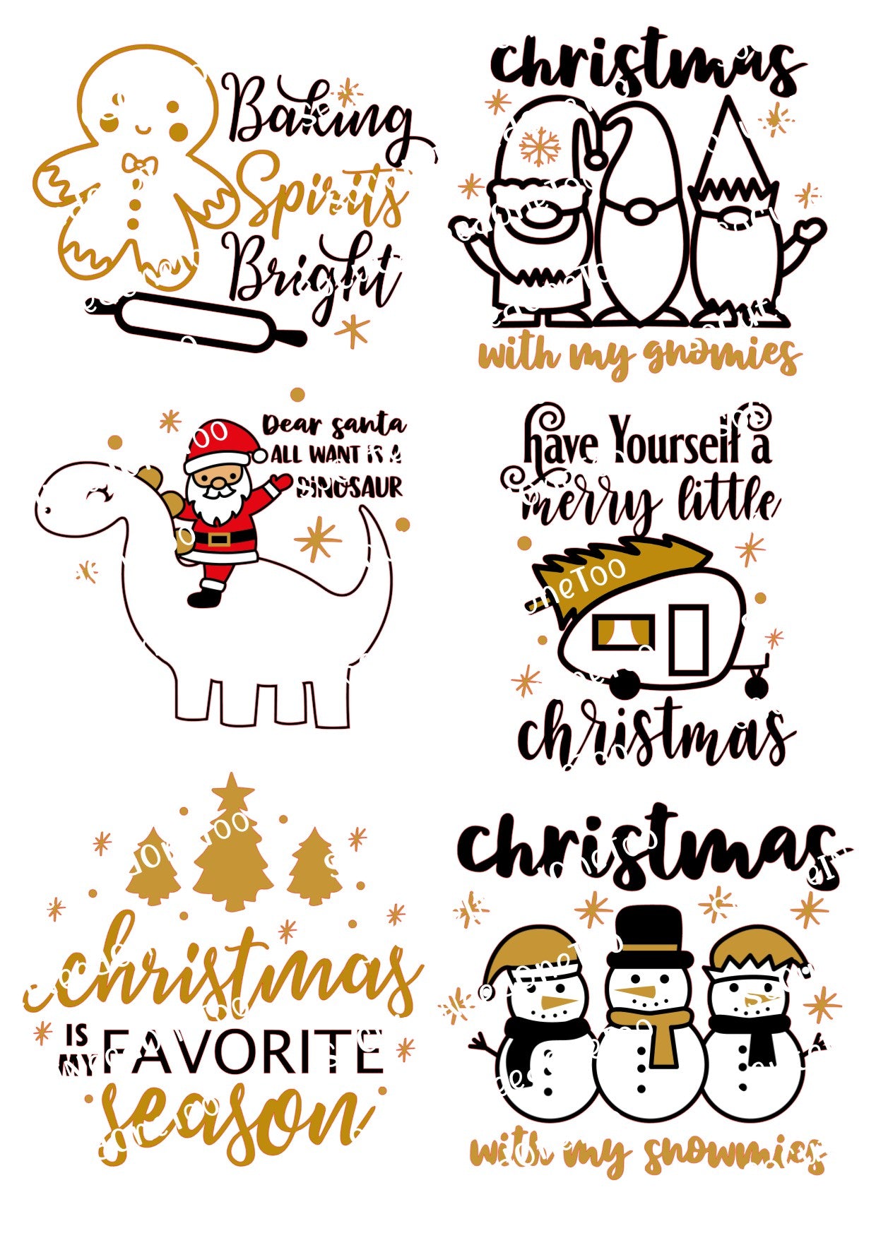 Christmas #17 Waterslide Decals - SoCuteINeedOneToo