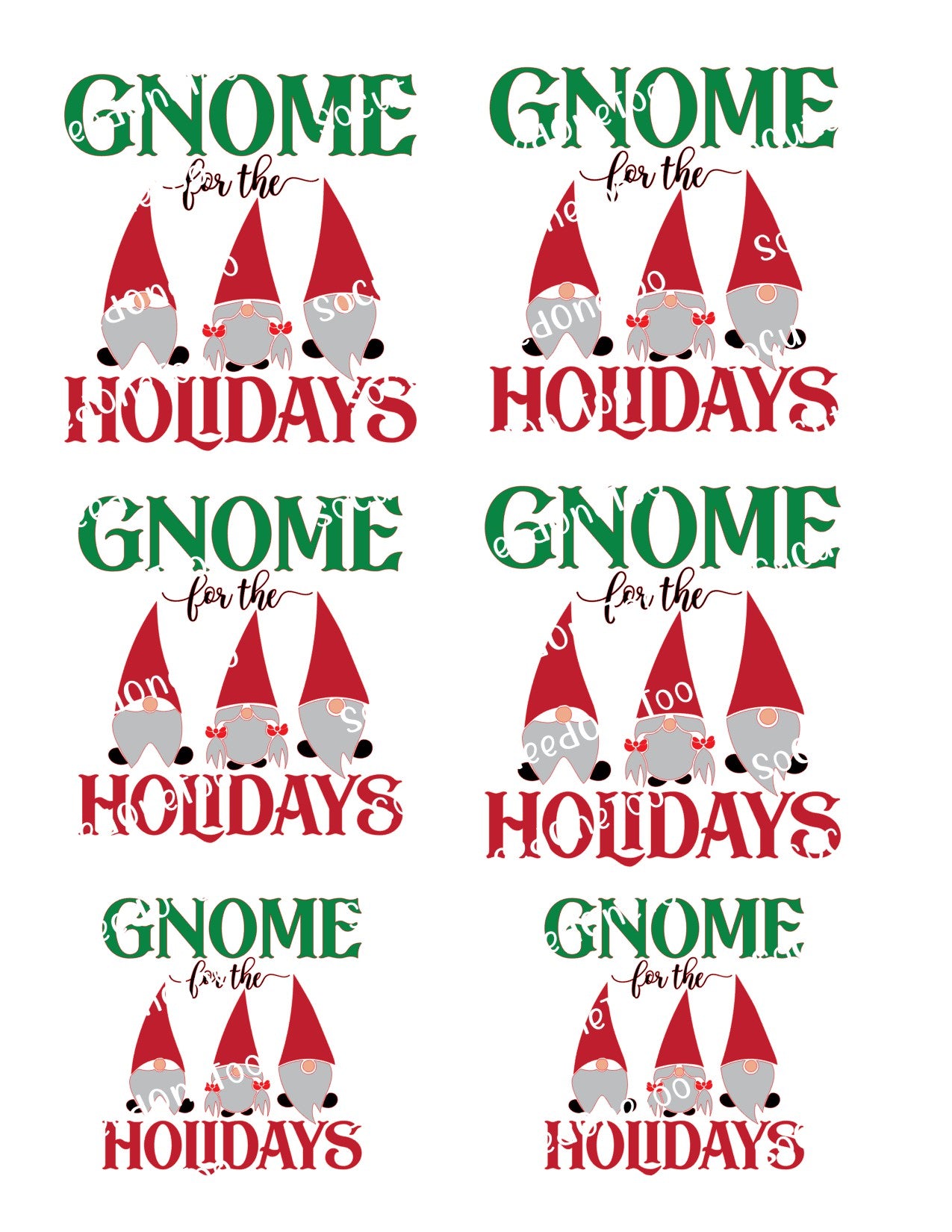 Christmas #4 Waterslide Decals - SoCuteINeedOneToo