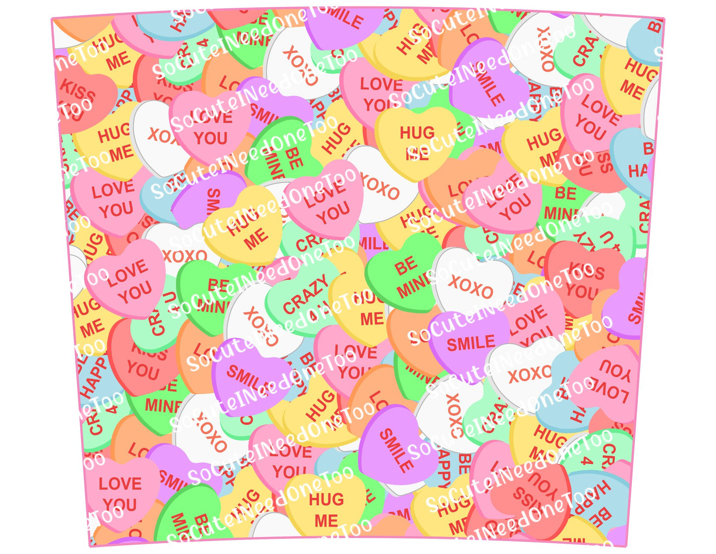 Conversation Hearts Waterslide Wraps - SoCuteINeedOneToo