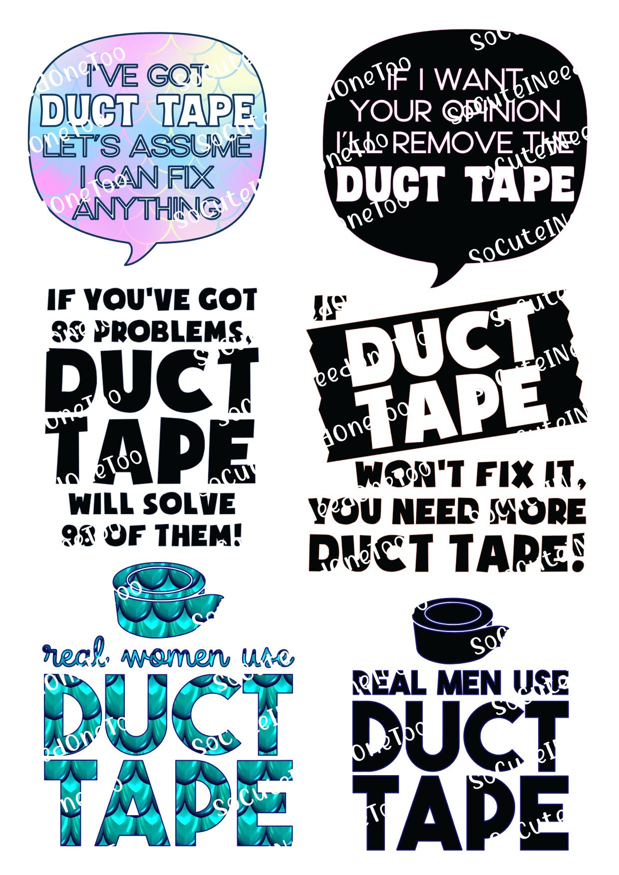 Frases con cinta adhesiva sobre papel transparente/blanco para toboganes de agua, listas para usar