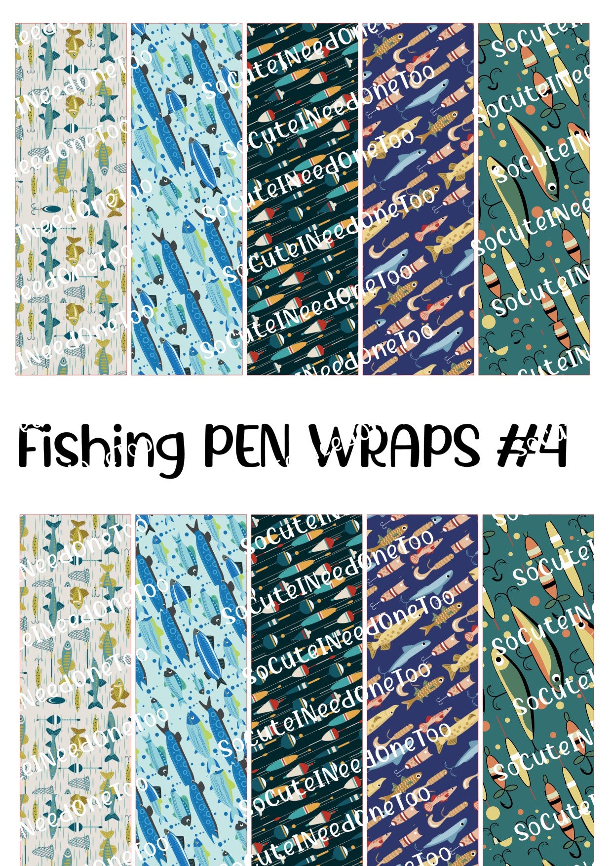 Fishing Pen Wraps #4 - Outdoor Waterslide Decals