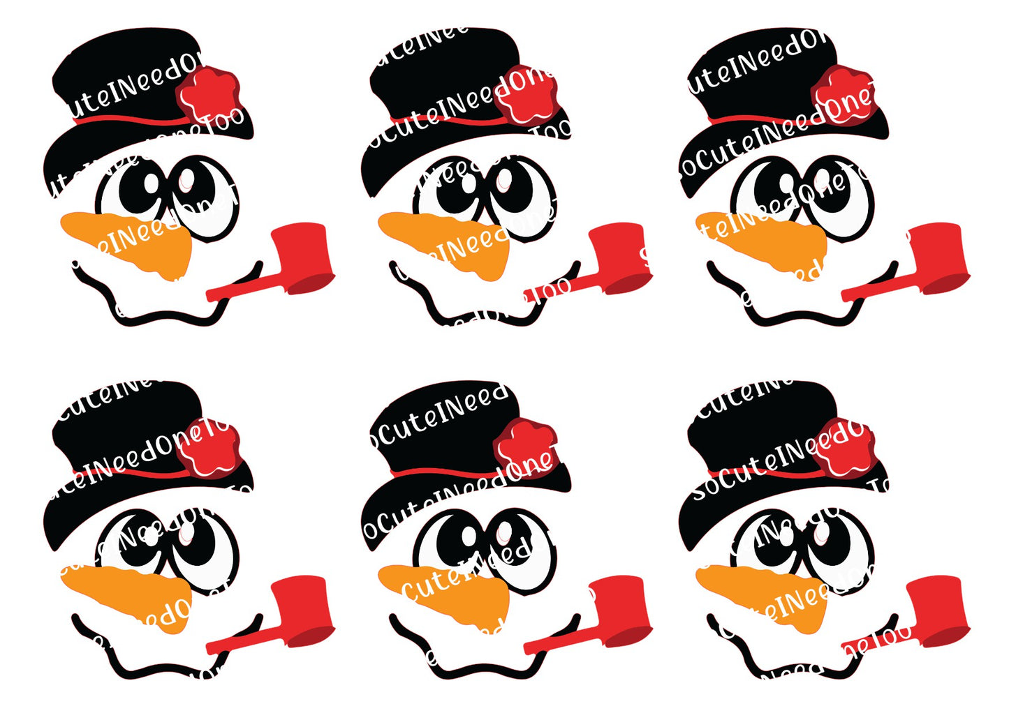 FROSTY FACES - Waterslide Decals - SoCuteINeedOneToo