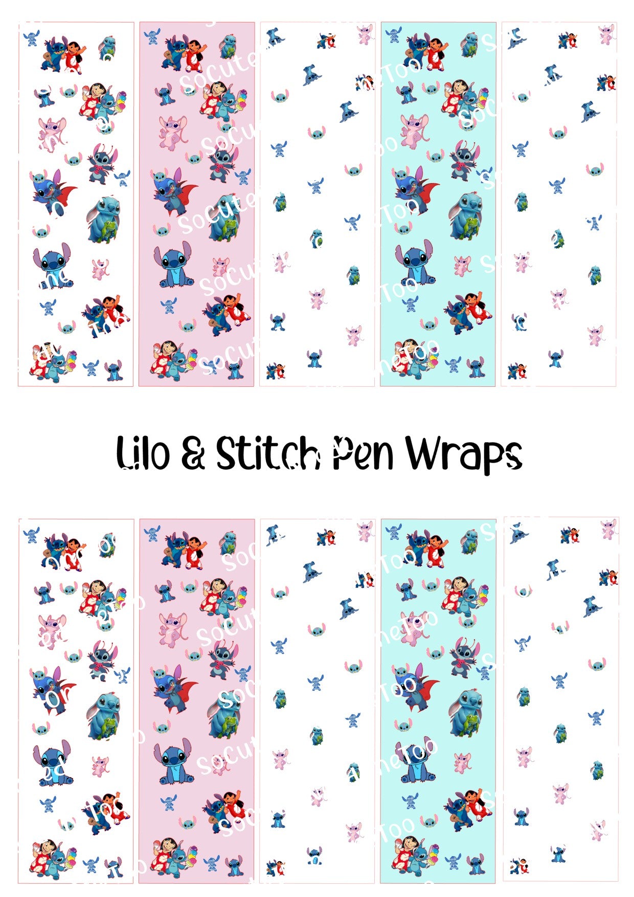 Fundas para bolígrafos de Lilo y Stitch