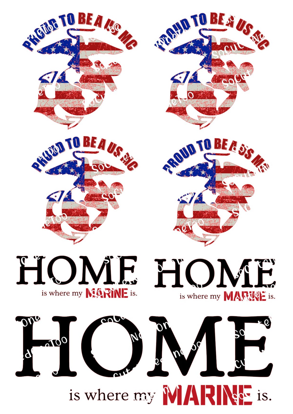 Marines - El hogar está donde Waterslide Decals