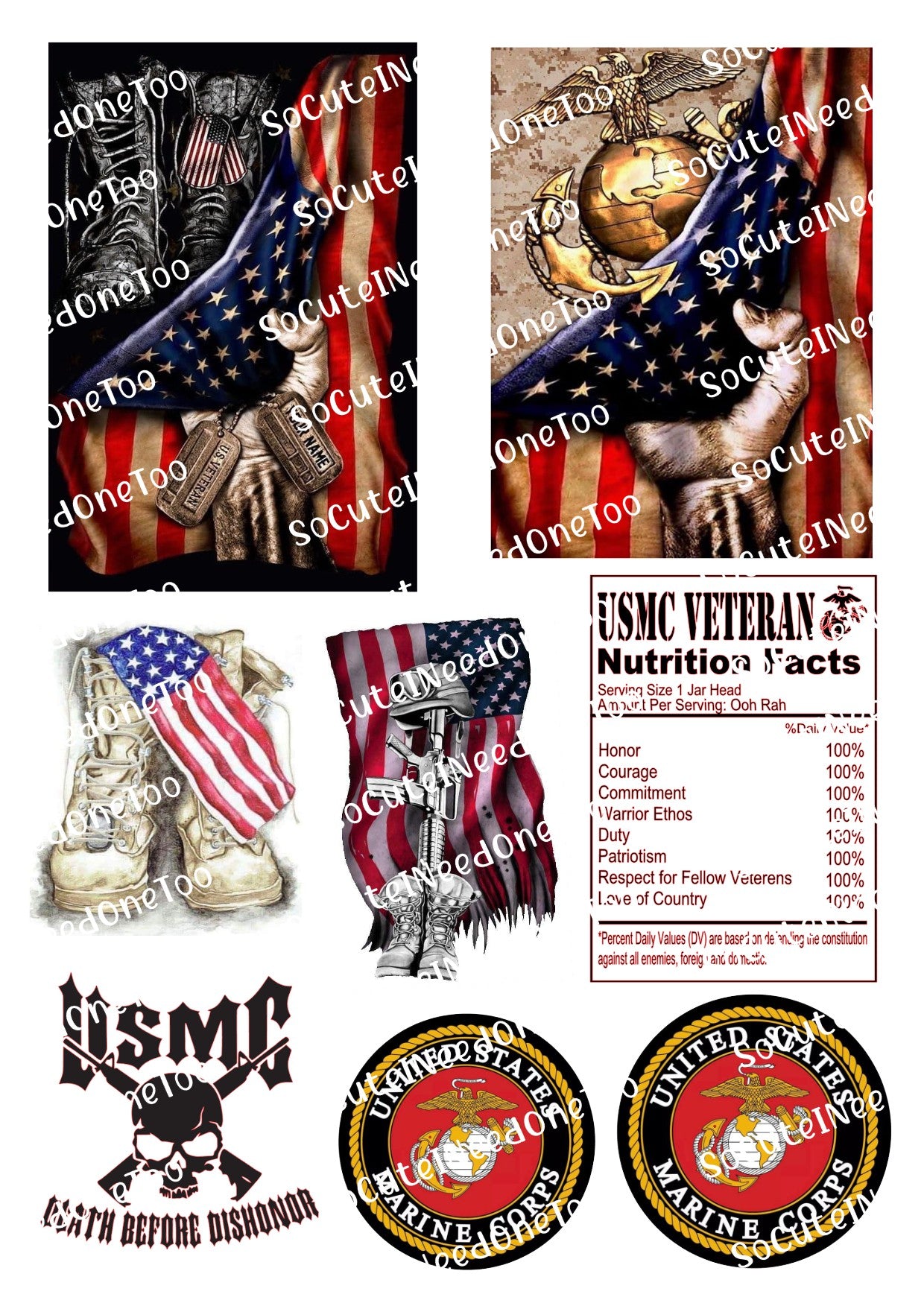 Marines #2 en papel para tobogán acuático transparente/blanco listo para usar