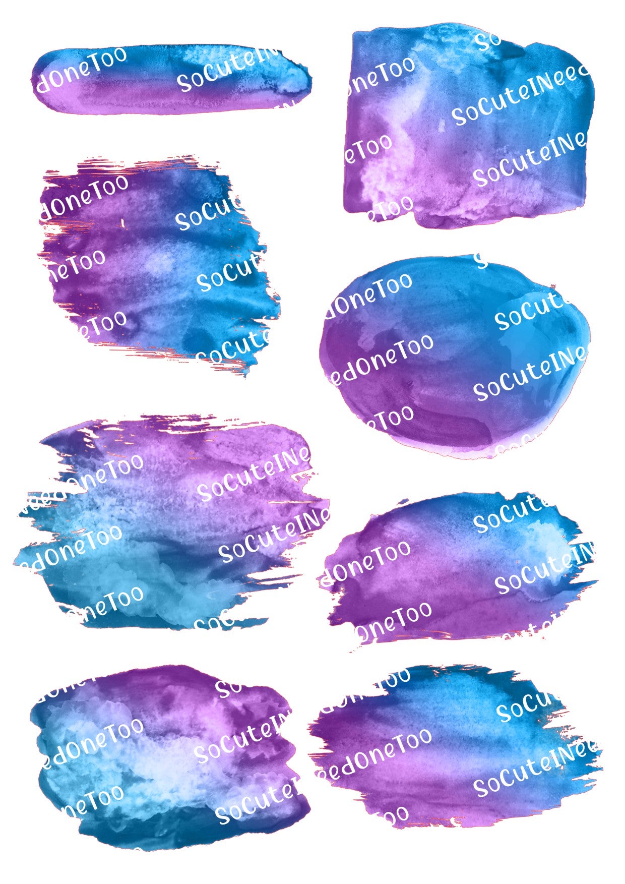Midnight Brush Strokes Waterslide Decals – Dark Artistic Background Designs for Tumblers