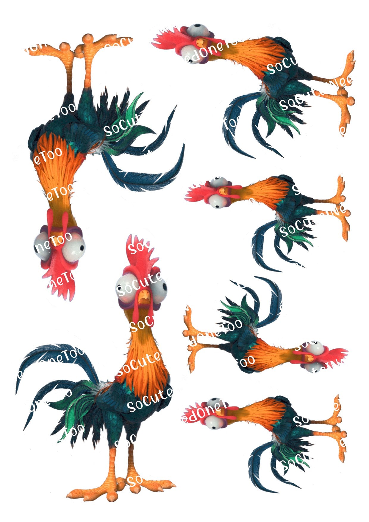 Moana - Calcomanías de gallo