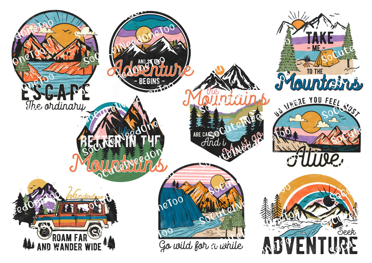 Calcomanías para toboganes acuáticos de Mountain Fun