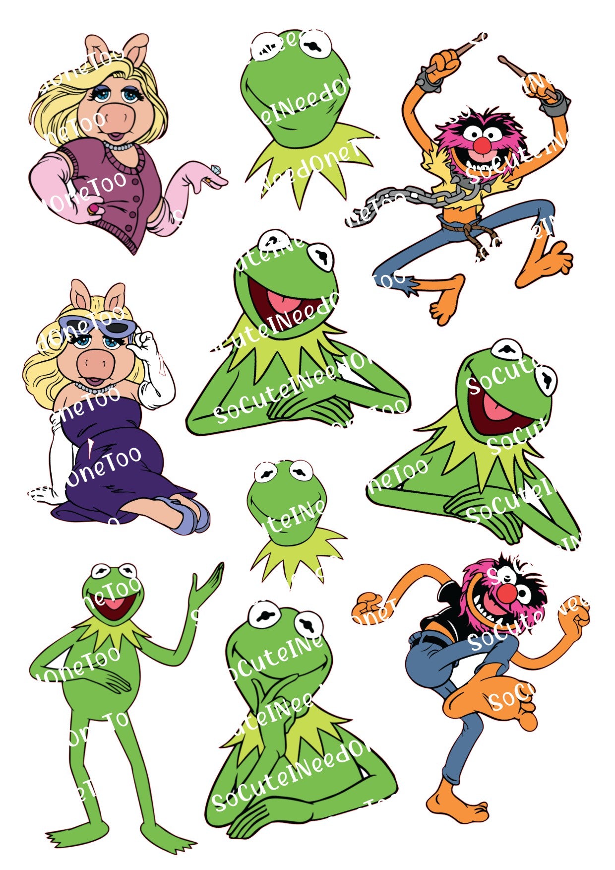 Calcomanías para toboganes acuáticos de los Muppets n.° 2
