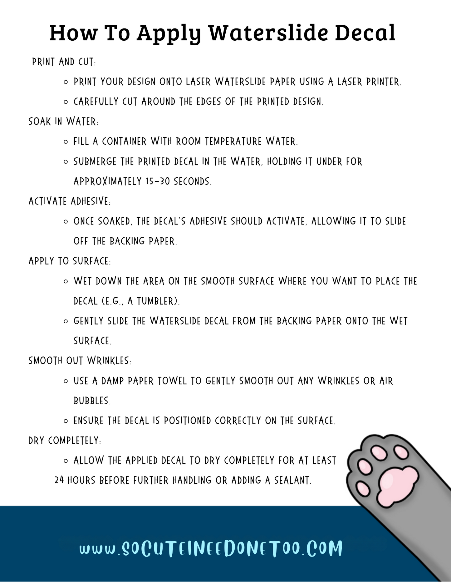 Bluey #3 Waterslide Decals - SoCuteINeedOneToo