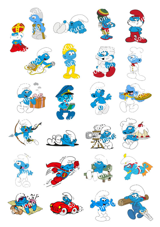 The Smurfs Waterslide Decals