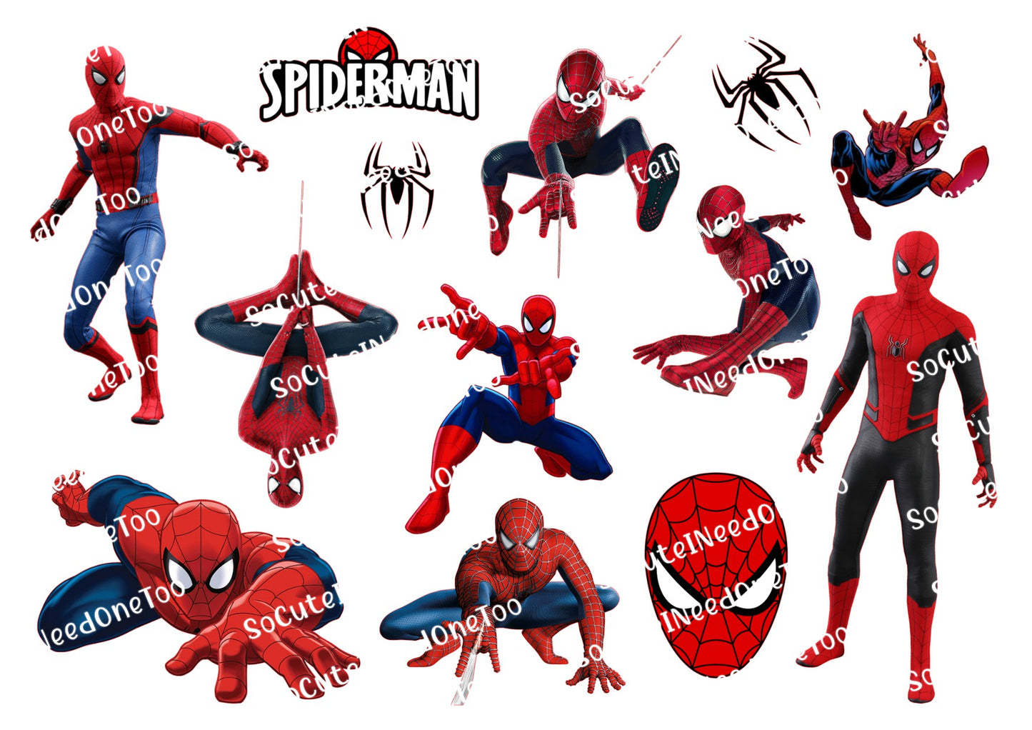 Calcomanías de tobogán acuático de Spiderman