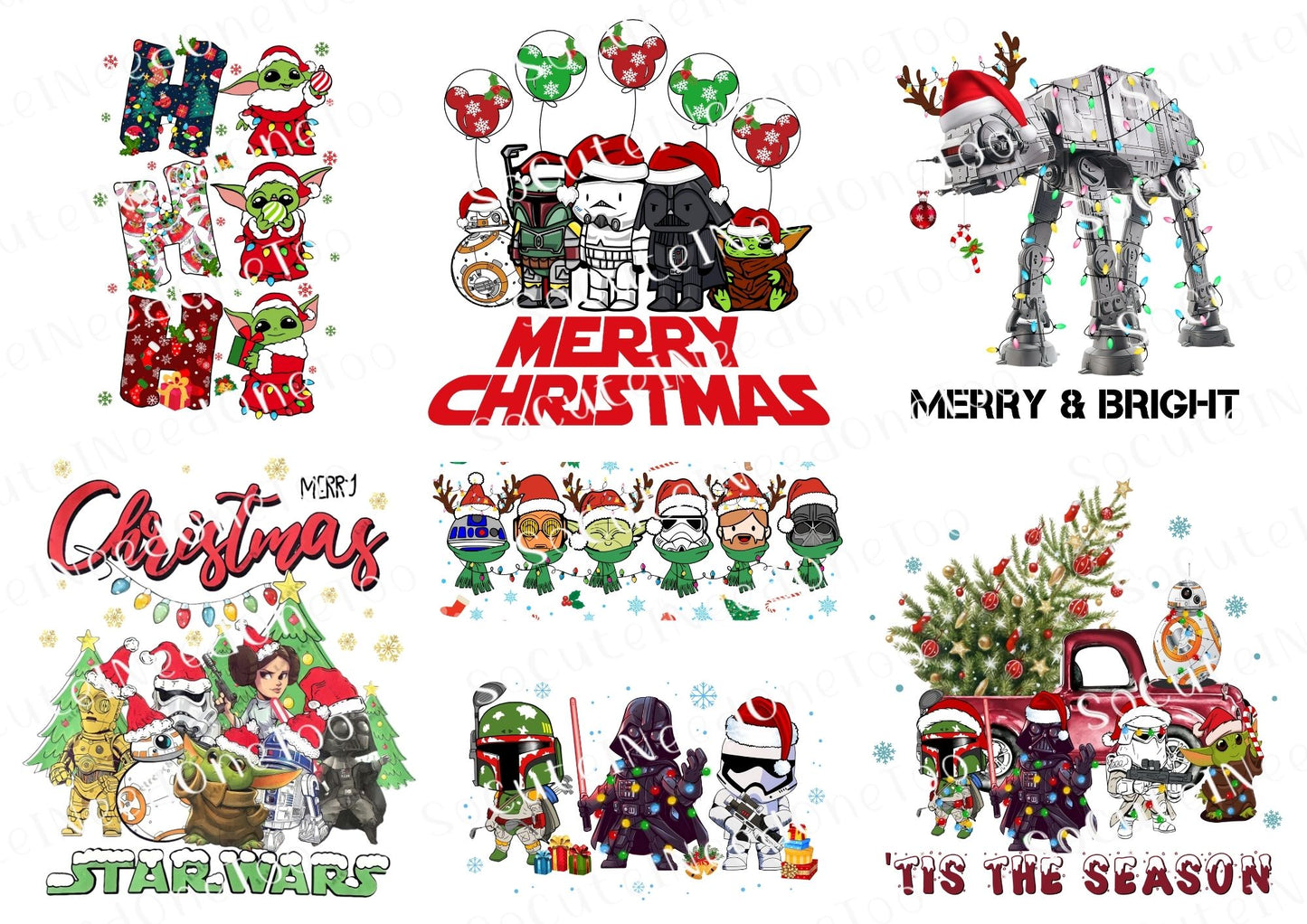 Calcomanías navideñas de Star Wars para toboganes acuáticos