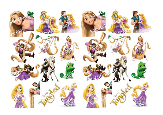 Tangled Waterslide Decals - Rapunzel Designs for Tumblers