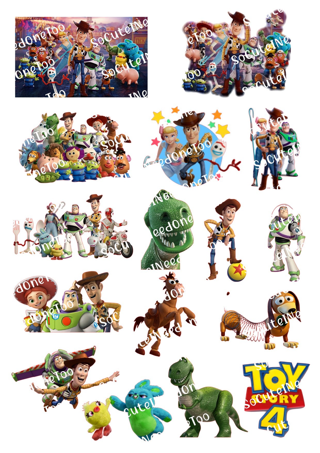 Toy Story 4 - Small Images for Kid's Cups