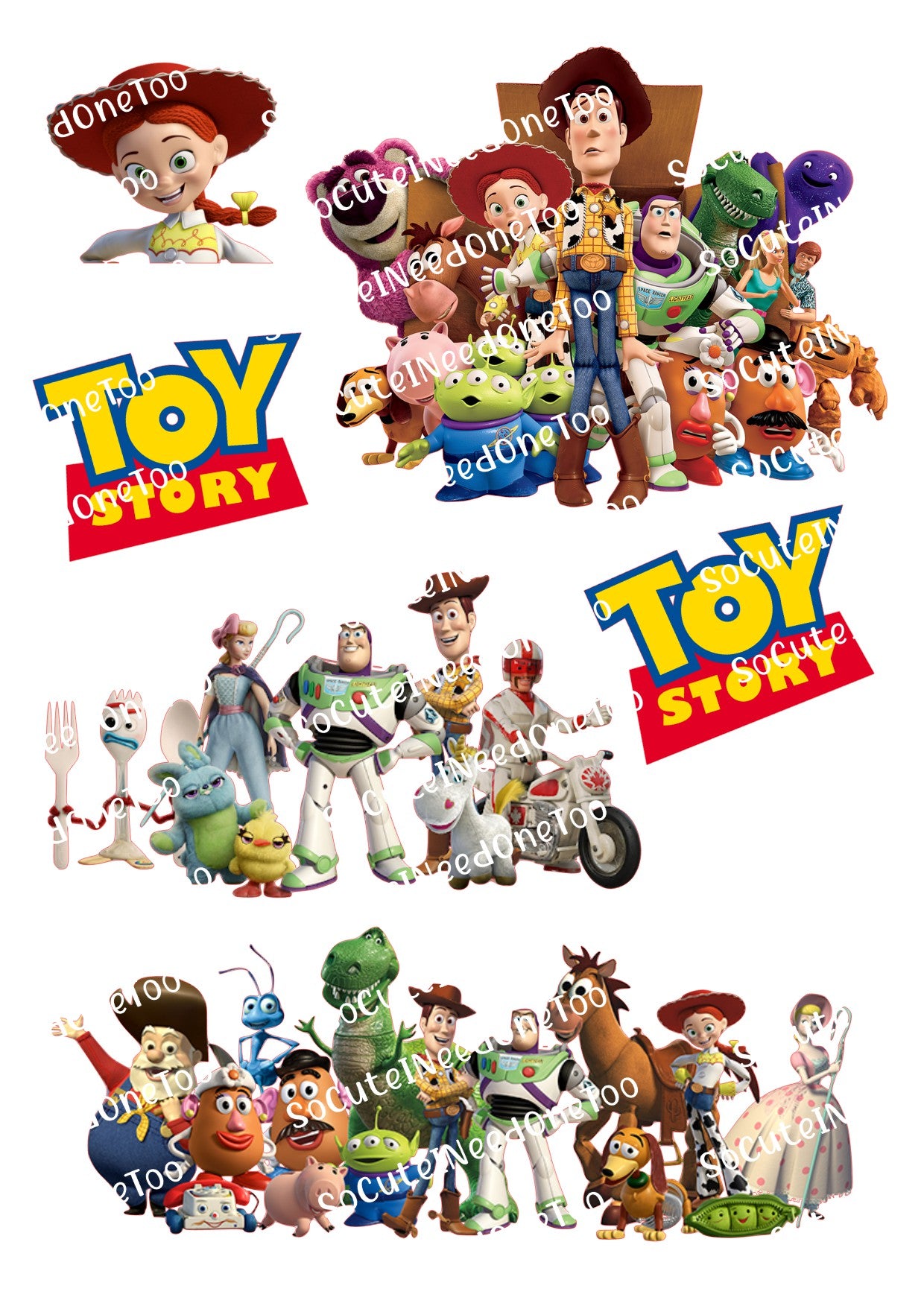Toy Story Group Shots Waterslide Decals