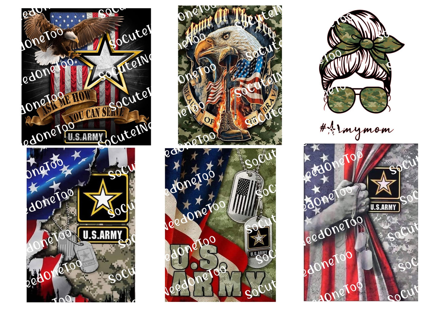 US Army Waterslide Decals