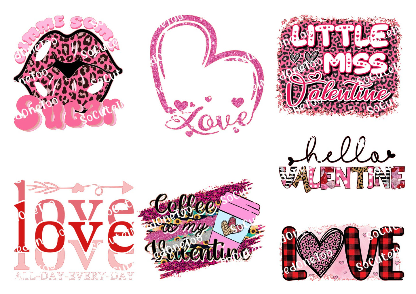 Valentine's Love #3 Waterslide Decals - SoCuteINeedOneToo