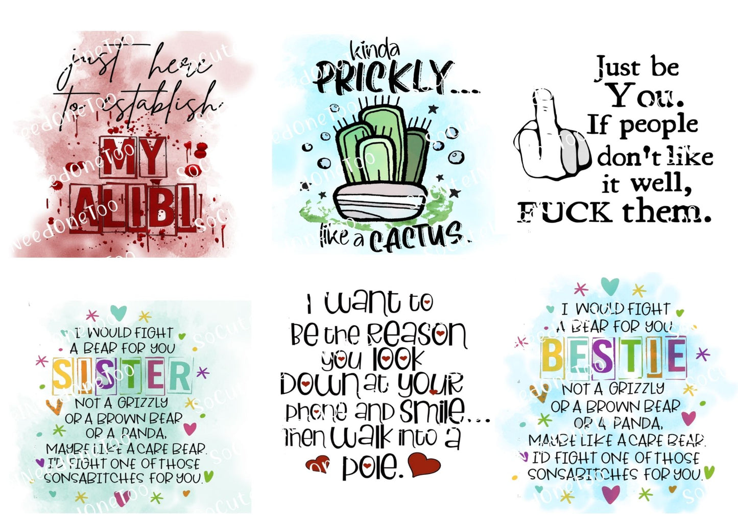 Adult Decals #12 Waterslide Decals - SoCuteINeedOneToo