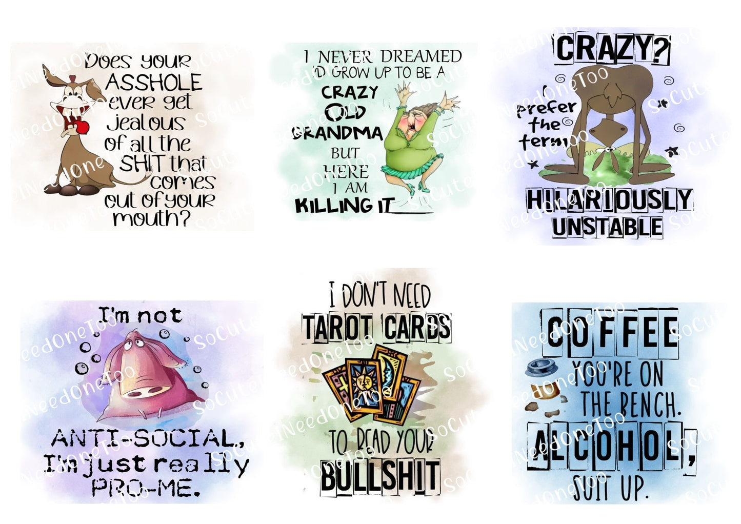 Adult Decals #7 Waterslides Decals - SoCuteINeedOneToo