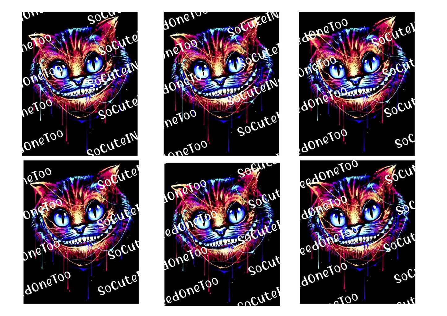 Alice In Wonderland - Cheshire Cat Waterslide Decals - SoCuteINeedOneToo