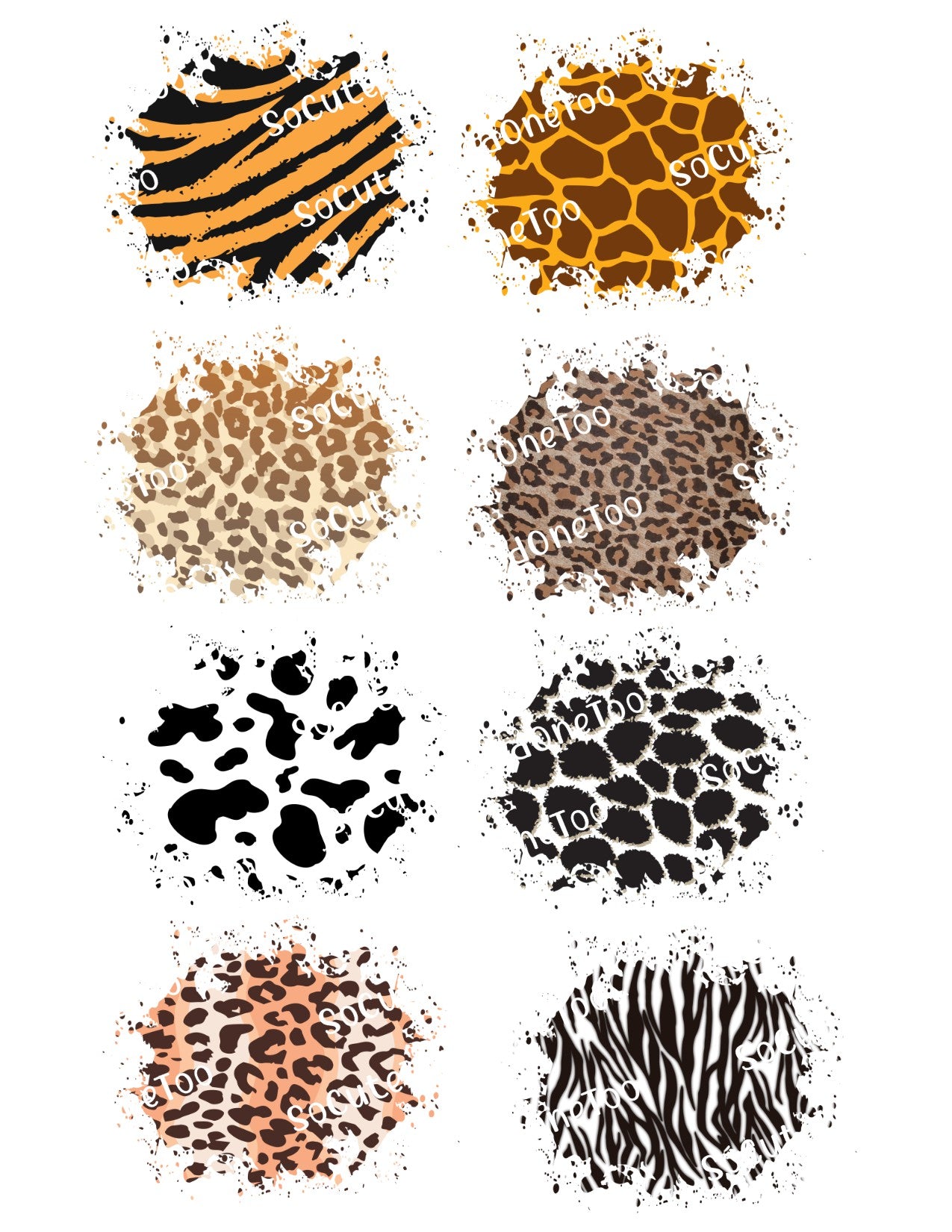 Animal Print Circles Waterslides - SoCuteINeedOneToo