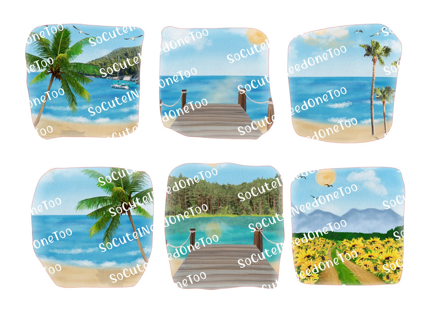 Beach Life #3 Waterslide Decals - SoCuteINeedOneToo