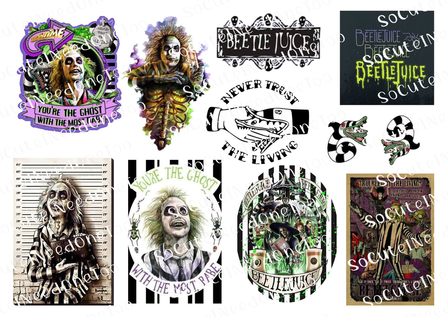 Beetlejuice Waterslide Decals - SoCuteINeedOneToo