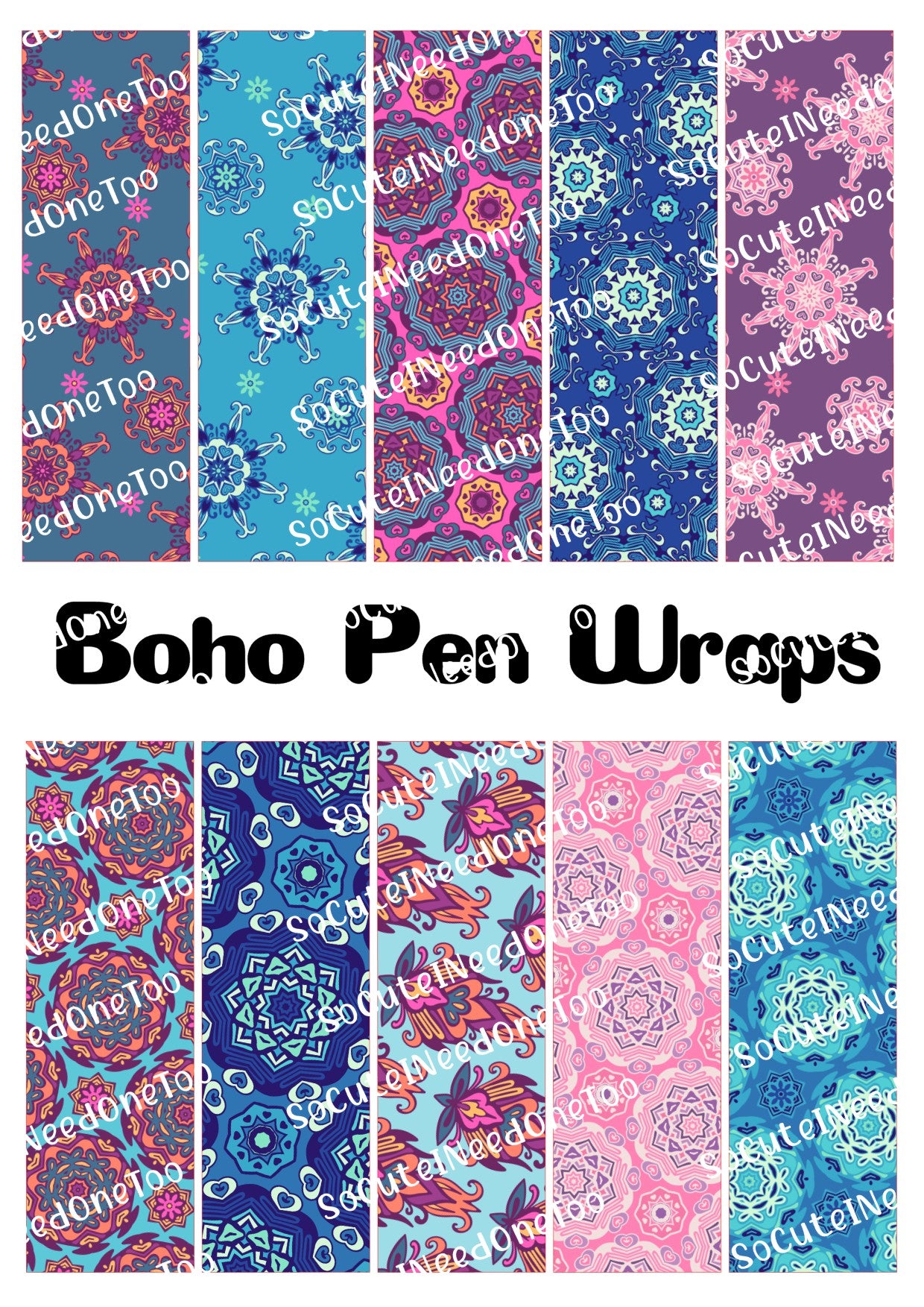 Boho Pen Wraps #1 - SoCuteINeedOneToo
