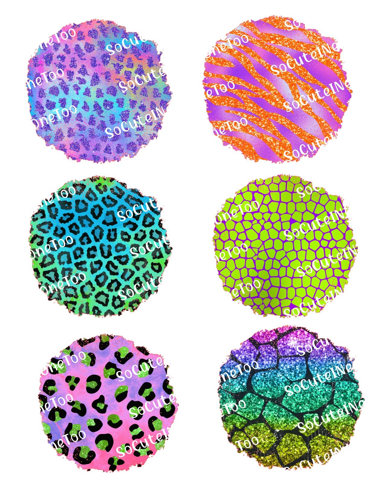 Colorful Animal Prints #2 Waterslide Decals - SoCuteINeedOneToo