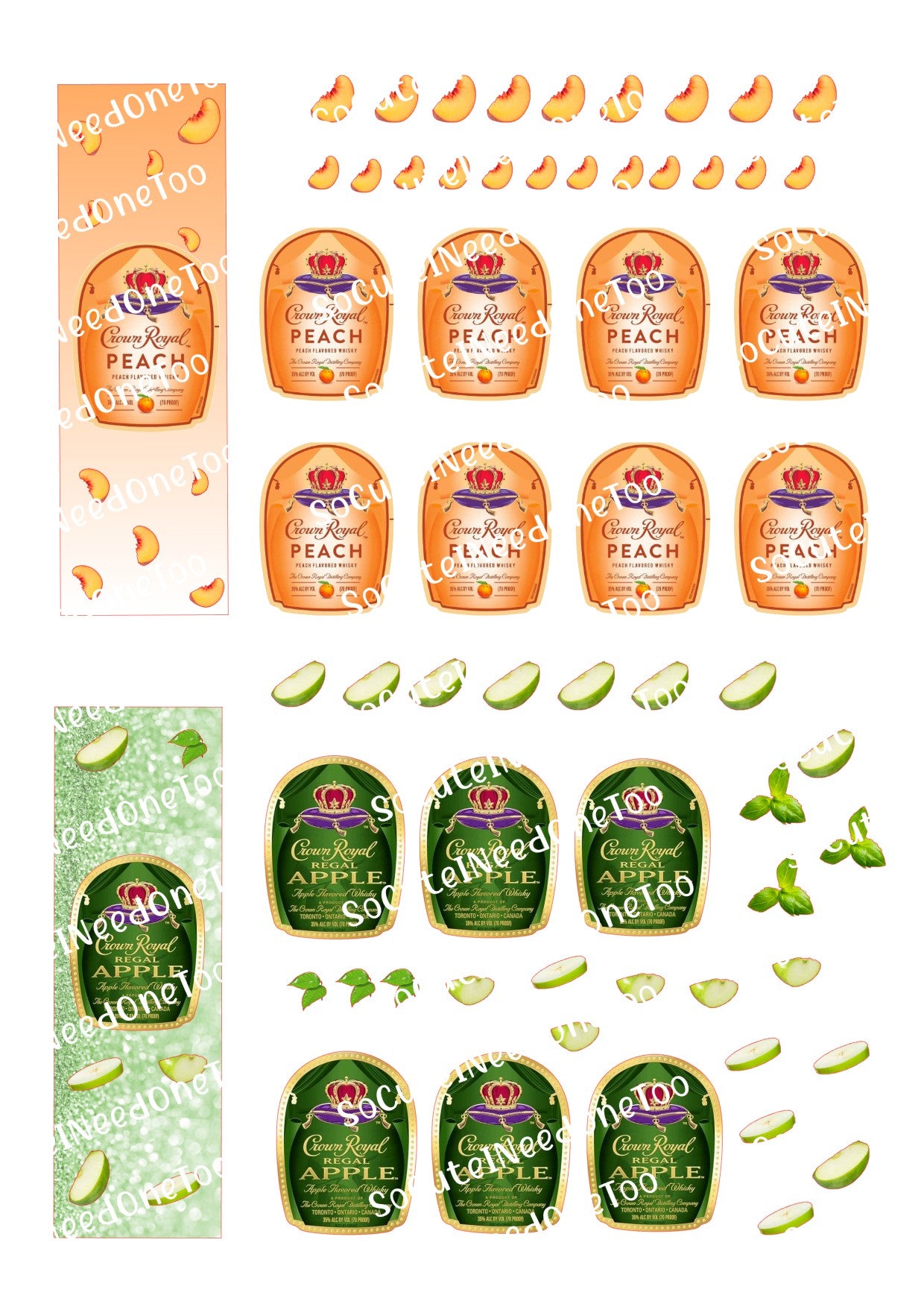 Crown Royal Peach & Apple Waterslide Pen Wraps - SoCuteINeedOneToo