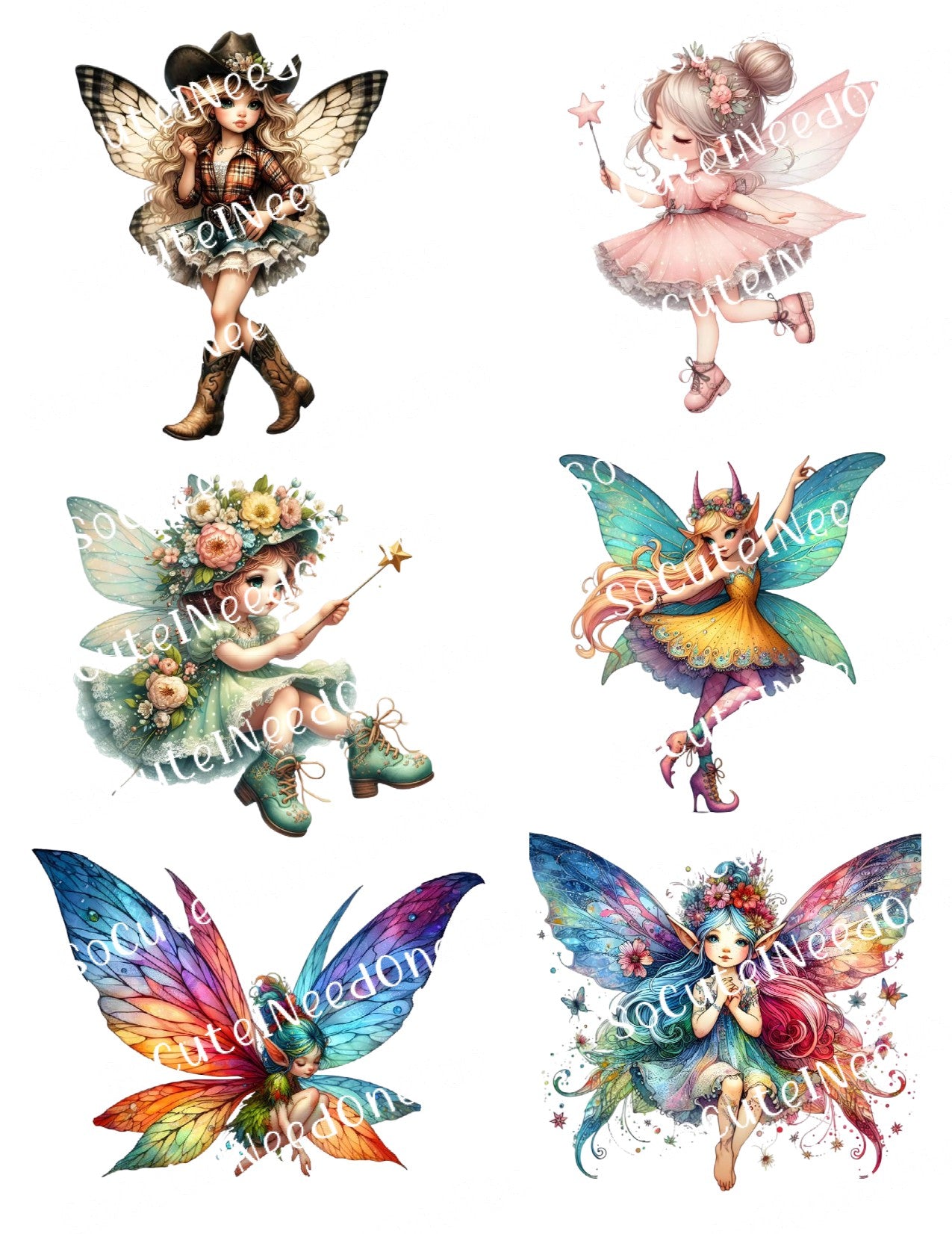 Fairies #8 Waterslide Decals - SoCuteINeedOneToo