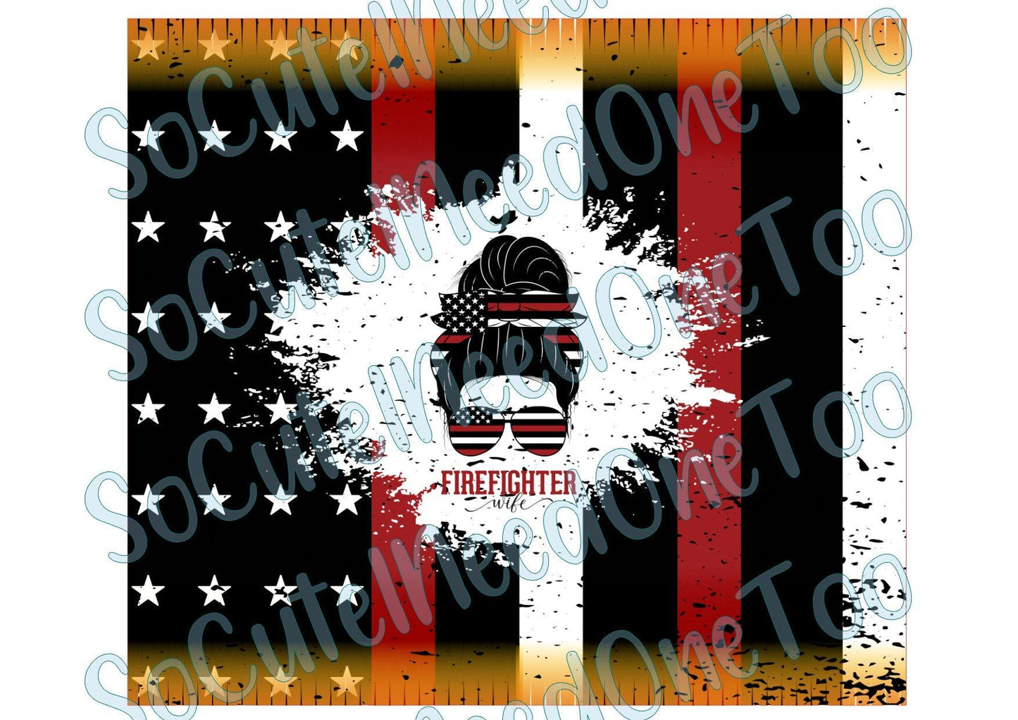 Firefighter - Bun Flag Waterslide Wraps - SoCuteINeedOneToo