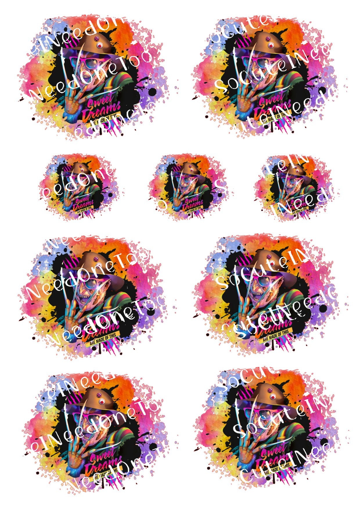 Freddy - Sweet Dreams Waterslide Decals - SoCuteINeedOneToo