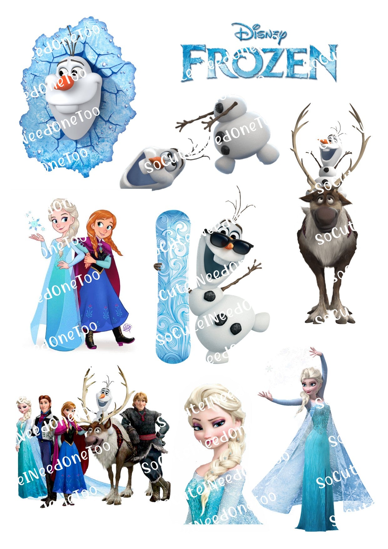 Frozen #1 Decals - SoCuteINeedOneToo