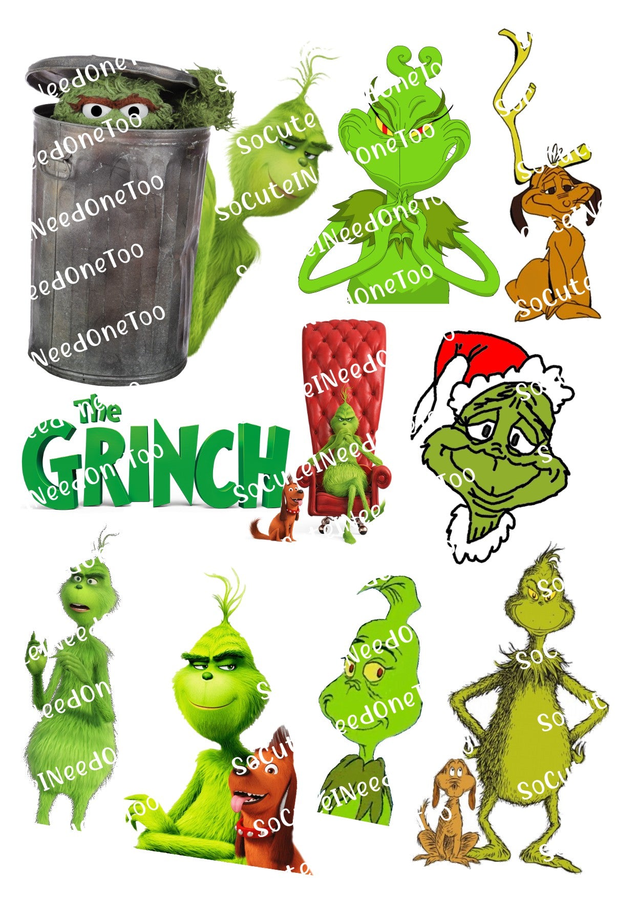 Grinch #2 Waterslide Decals - SoCuteINeedOneToo