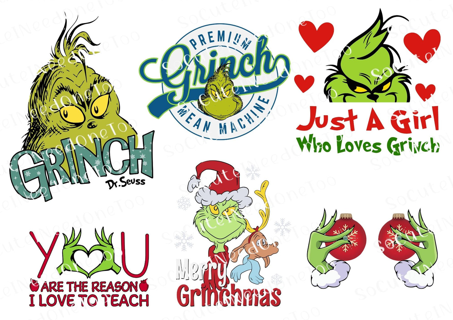 Grinch #55 Waterslide Decals - SoCuteINeedOneToo
