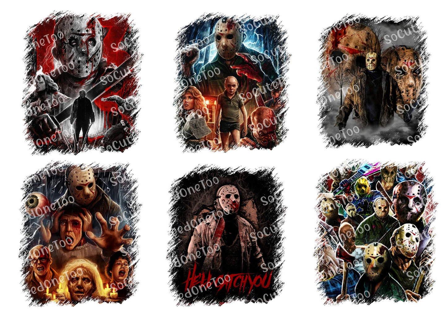 Halloween Killers #3 Waterslide Decals - SoCuteINeedOneToo