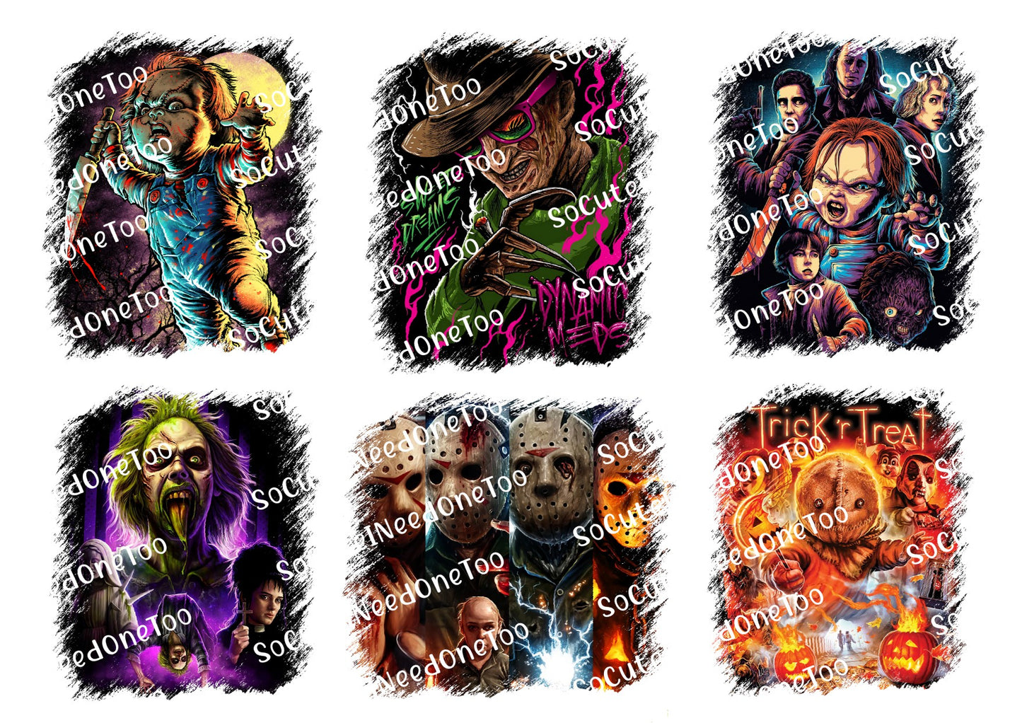 Halloween Killers #6 Waterslide Decals - SoCuteINeedOneToo