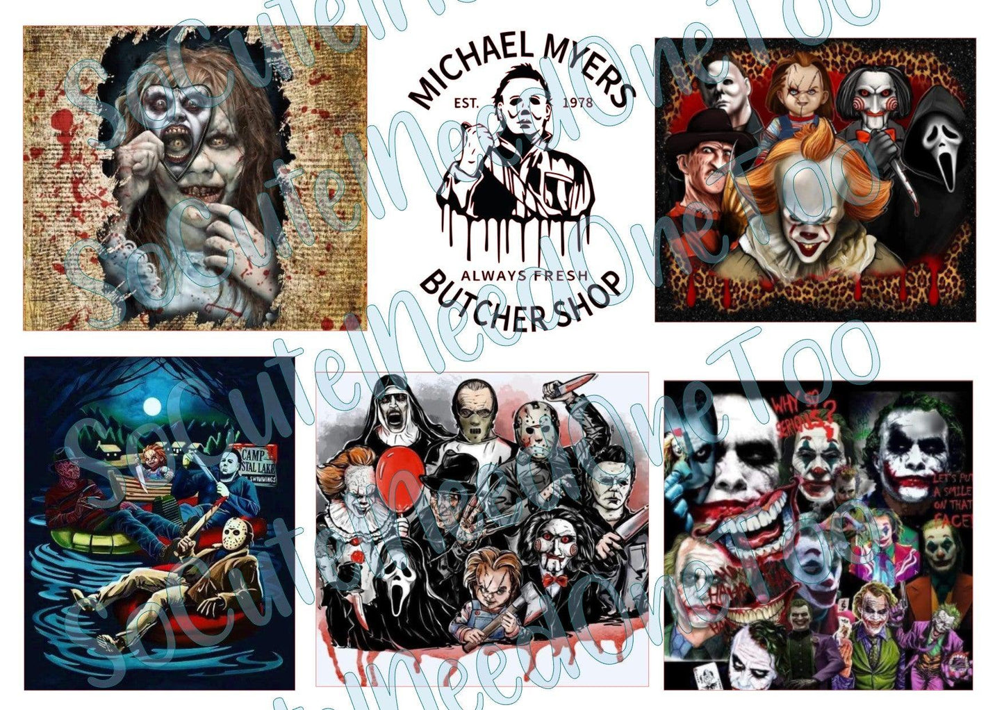 Horror - Group Killers Waterslide Decals - SoCuteINeedOneToo