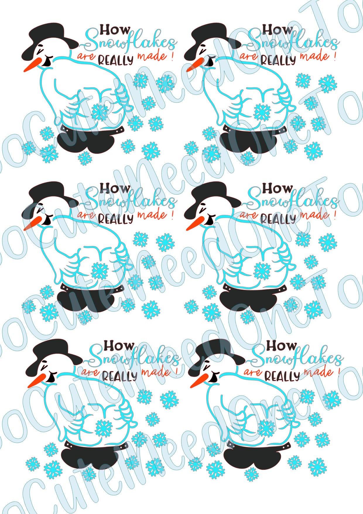 How Snowflakes are Made Waterslide Decals - SoCuteINeedOneToo