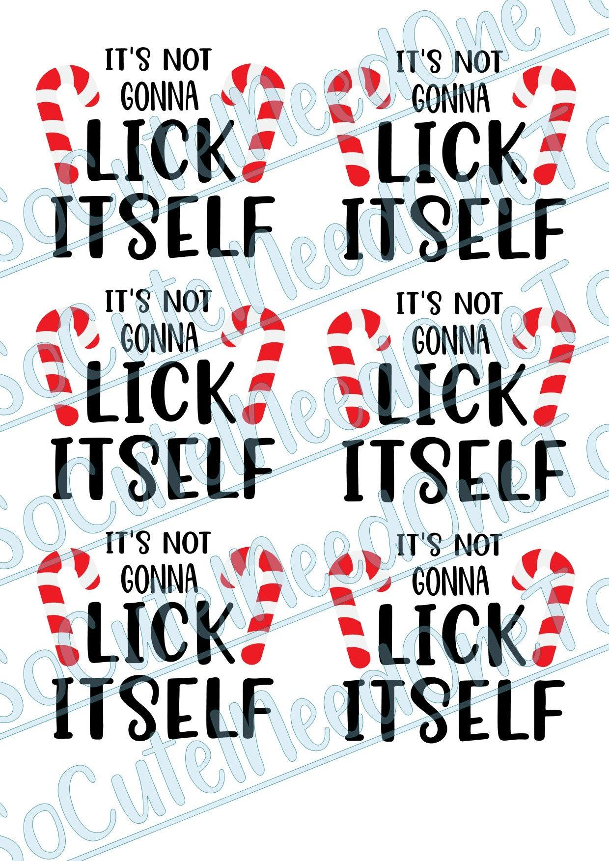 It's Not Going To Lick - Christmas Waterslide Decals - SoCuteINeedOneToo